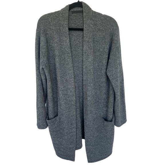 Jenni Kayne gray wool yak oversized cozy open front Sweater Coat size medium - Picture 1 of 6